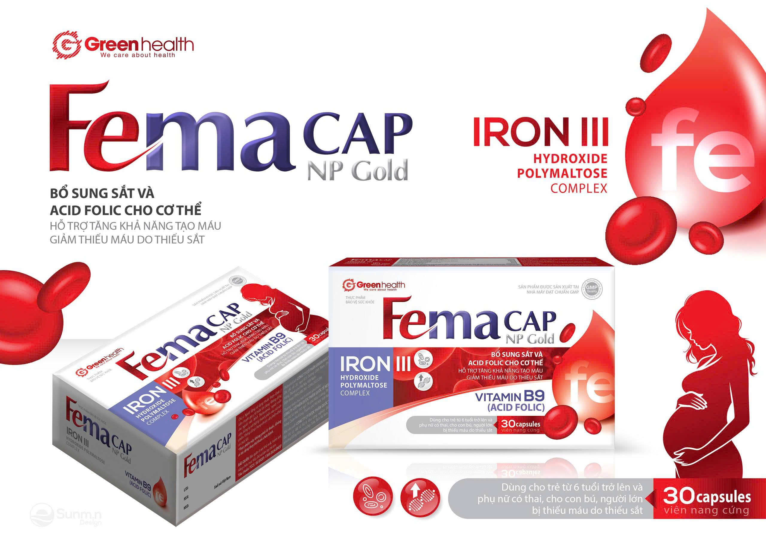 3D_Femacap NP GOLD (Health) Thực phẩm bảo vệ sức khỏe FEMA CAP NP GOLD - Hình ảnh 1
